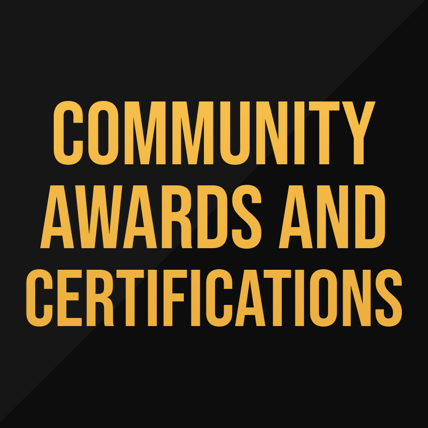 COMMUNITY AWARDS AND CERTIFICATIONS PACK