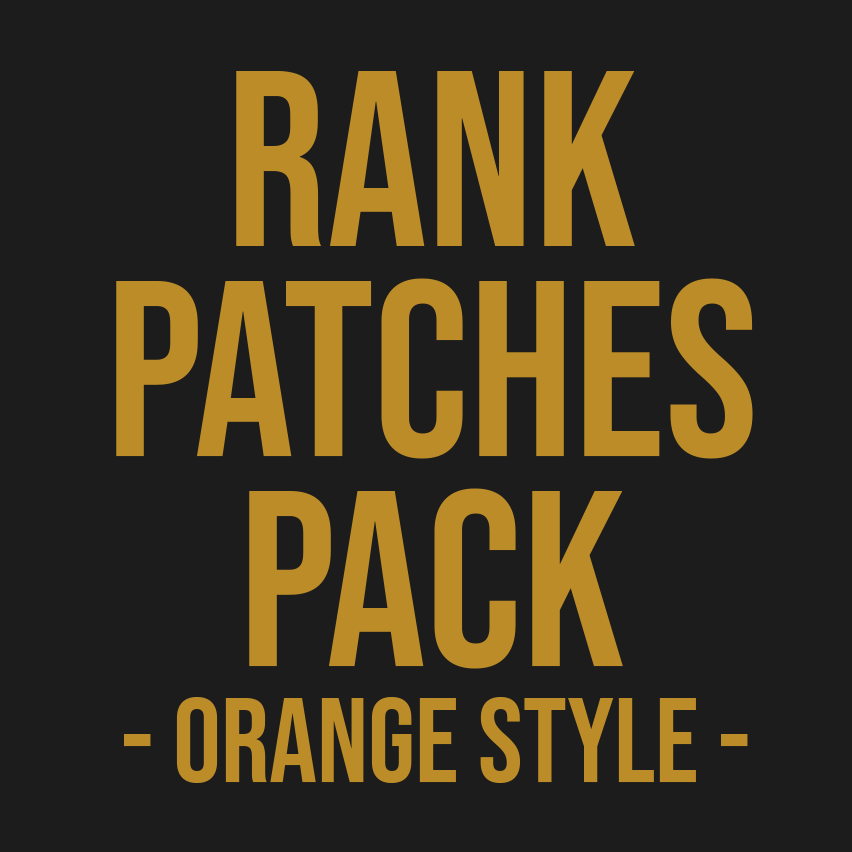 Police/Militarily Rank styled Pack - Orange