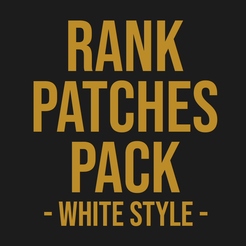 Police/Militarily Rank styled Pack - White