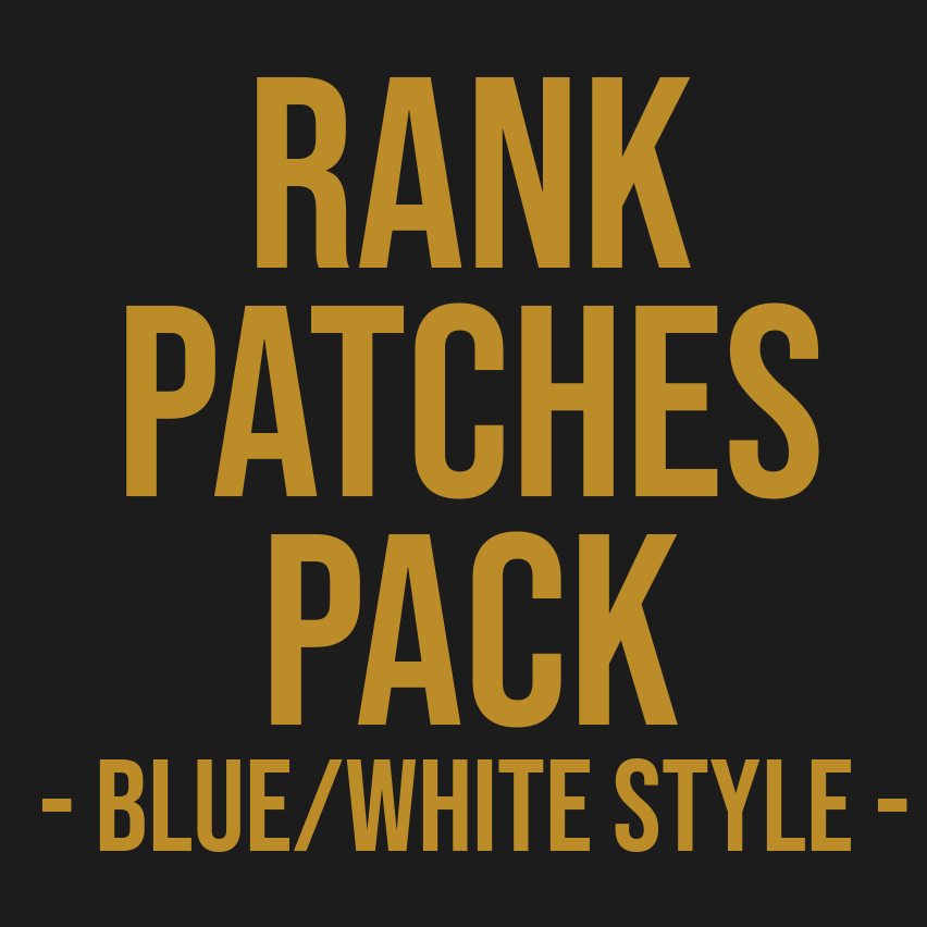Police/Militarily Rank styled Pack - Blue/White