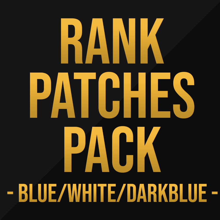 Police/Militarily Rank styled Pack - Blue/White/Dark Blue